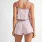 MABLE Embroidered Crop Top and Shorts Set