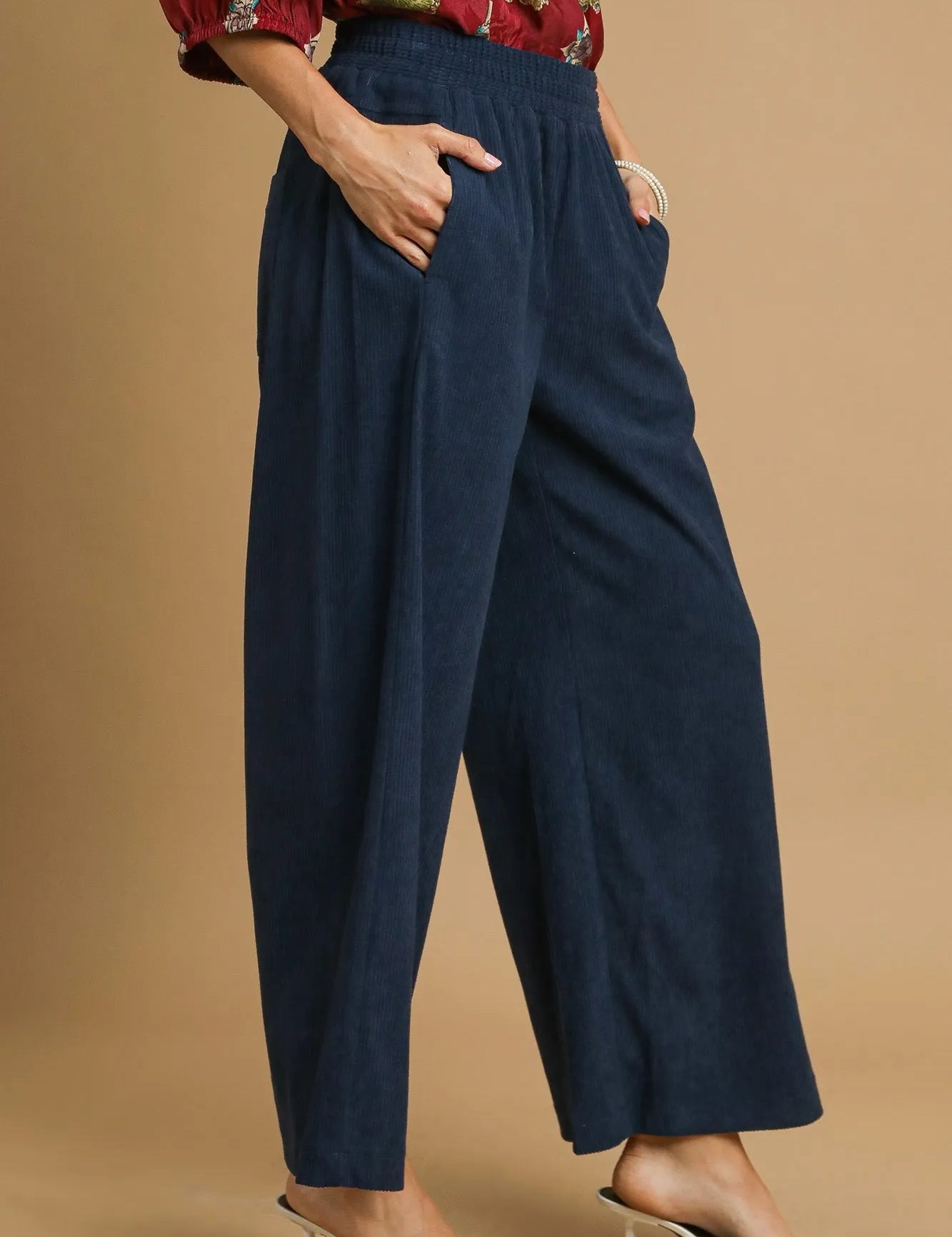 Umgee Wide-Leg Corduroy Pants | Daverri Fashions
