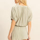 HYFVE Drawstring Hem Short Sleeve Top and Skort Set Short Sets