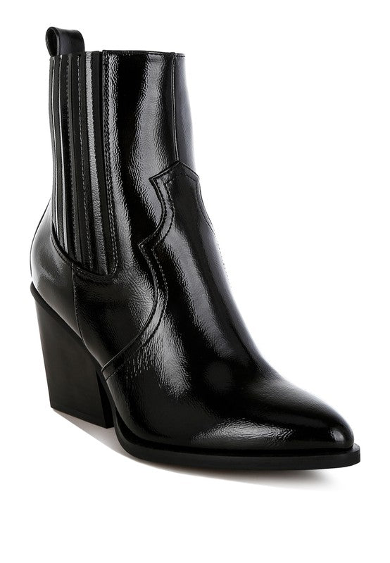 Black Cornus Pointed Toe Ankle Boots | Boots Daverri Fashions