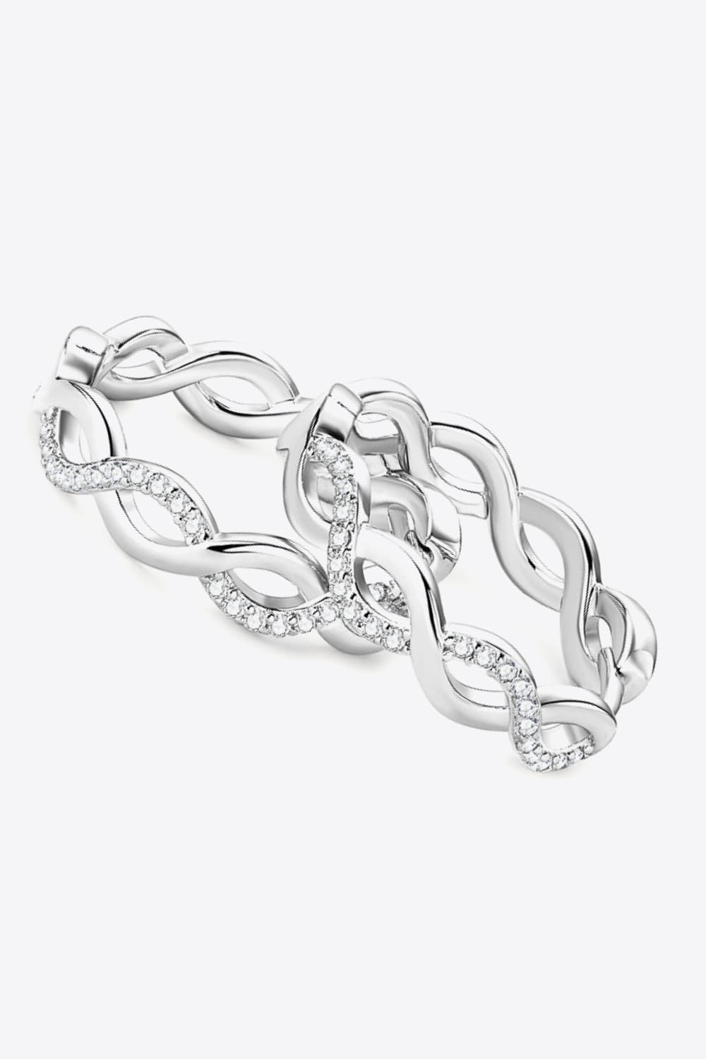 Moissanite Crisscross Hoop Earrings | Earrings Daverri Fashions
