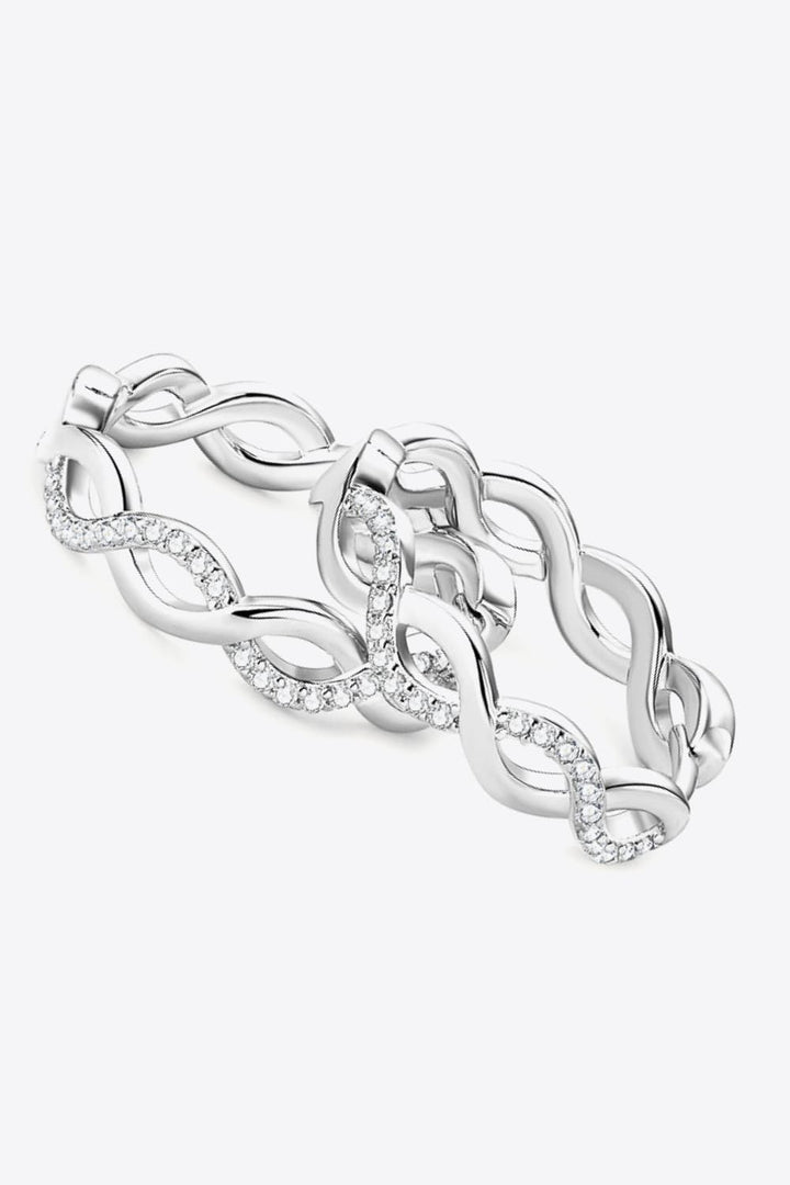 Moissanite Crisscross Hoop Earrings | Earrings Daverri Fashions
