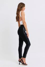 Judy Blue Plus Size HW Faux Leather Skinny Pants | Pants Daverri Fashions