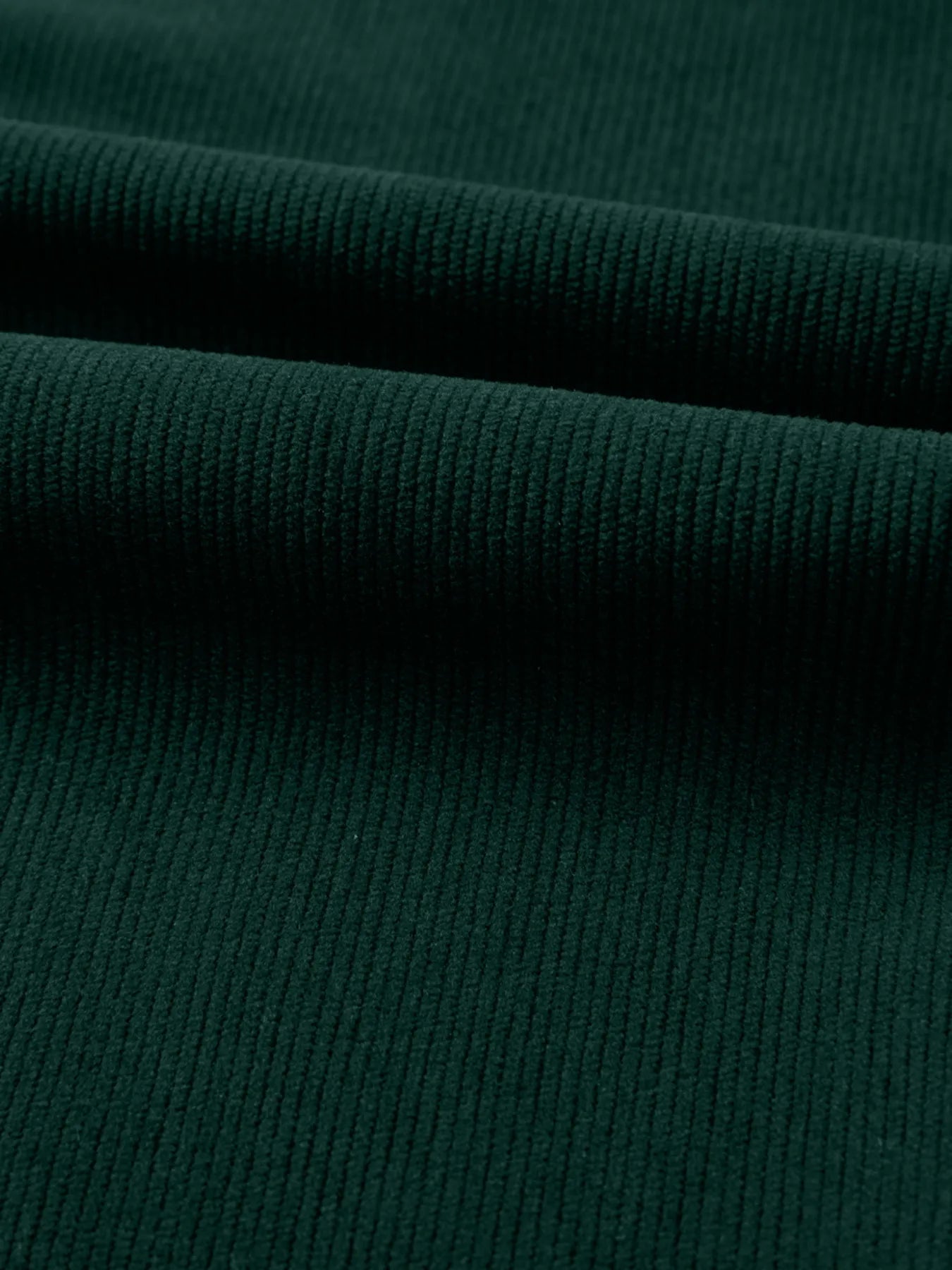 Dark green ribbed corduroy in womens V-neck sleeveless jumpsuit