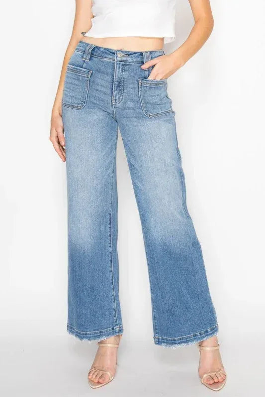 Artemis Vintage Eco Friendly Fabric High Rise Slim Pala Jeans - DAVERRI FASHIONS