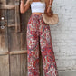 Printed Wide Leg Pants - DAVERRI FASHIONS