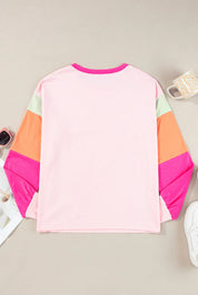 Sequin Nutcracker Round Neck Long Sleeve Top | Tops Daverri Fashions