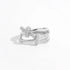 Inlaid Zircon 925 Sterling Silver Crisscross Ring - DAVERRI FASHIONS