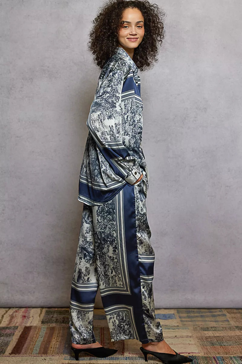 POL Floral Printed Woven Wide Leg Drawstring Pants | Pants Daverri Fashions