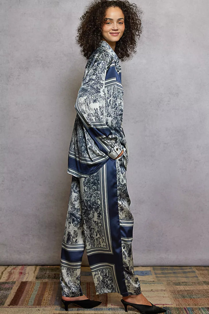 POL Floral Printed Woven Wide Leg Drawstring Pants | Pants Daverri Fashions