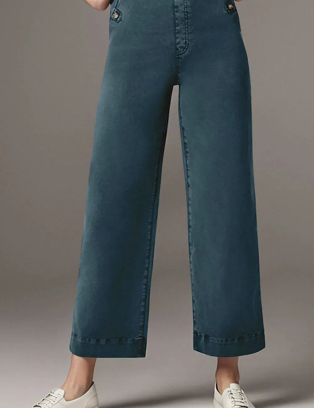 French Blue High Waist Jeans with Pockets | Jeans Daverri Fashions