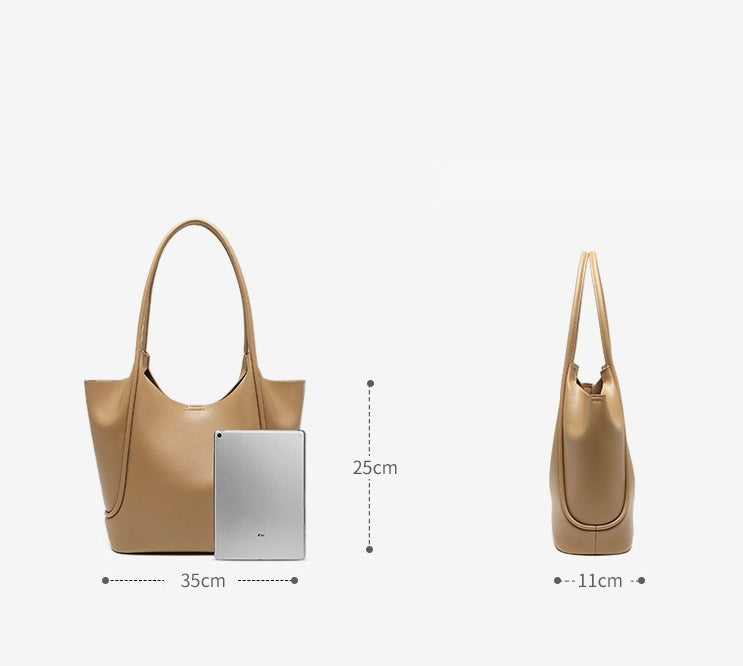 Genuine Leather Shoulder Tote Bag | Tote Bags Daverri Fashions