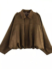 Zip Up Oversized Jacket | Jackets Daverri Fashions