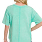 Zenana Acid Washed Short Sleeve Tee & Shorts Set Outfit Sets