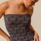 SO ME Jacquard Floral Two Tone Seamless Tube Top Tube Tops