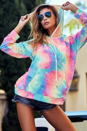 BiBi Tie Dye French Terry Hoodie with Kangaroo Pocket | Hoodies Daverri Fashions