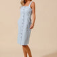 SO ME Button Down Pocket Front Pinafore Dress