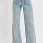 RISEN Full Size Straight Leg Jeans with Pockets Plus Size Jeans