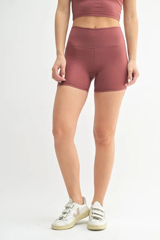 MONO B Venice Cloud Light Contour Biker Shorts RED PEAR