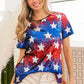 BiBi American Theme Star Pattern Sequin Top Tops