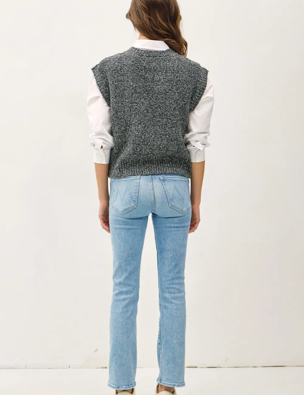 Be Cool Cable Knit V-Neck Sweater Vest | Sweaters Daverri Fashions