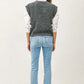 Be Cool Cable Knit V-Neck Sweater Vest - DAVERRI FASHIONS