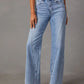 High Waist Straight Jeans with Pockets - DAVERRI FASHIONS