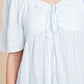 Lime 'N' Chili Thin Striped with Tie Front Babydoll Top