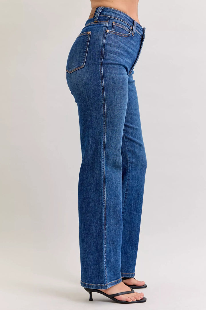 Judy Blue High Waist Tummy Control Straight Jeans | Jeans Daverri Fashions