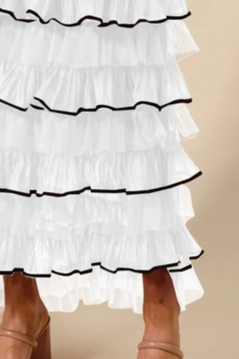 SO ME Layered Ruffled Tulle Maxi Skirt | Daverri Fashions