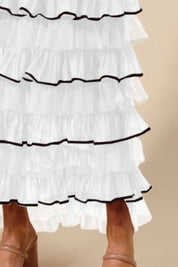 SO ME Layered Ruffled Tulle Maxi Skirt | Daverri Fashions
