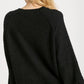 Umgee Full Size Round Neck Long Sleeve Sweater Plus Size - DAVERRI FASHIONS