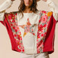 BiBi Floral Print Mixed Star Patch Round Neck Sweatshirt - DAVERRI FASHIONS