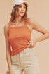 Aemi + Co Square Neck Wide Strap Tank - DAVERRI FASHIONS