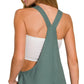 Zenana Woven Knot Strap Overalls Overalls