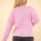 VERY J Mineral Washed Exposed Seam Sweater Sweaters