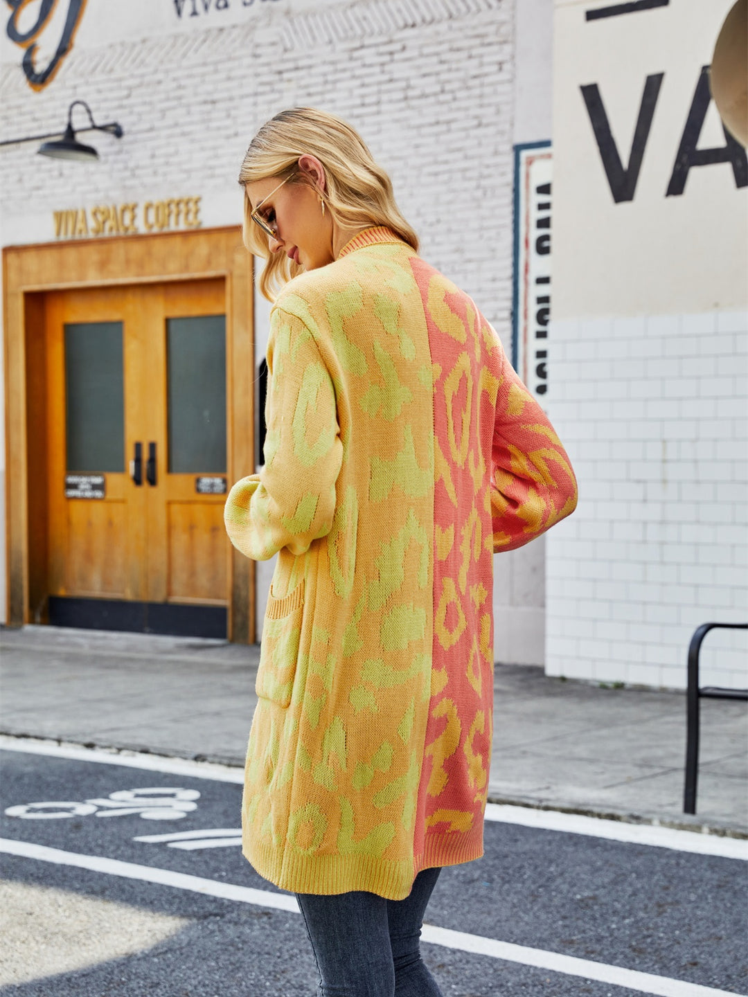 Angel Wings Leopard Button Down Longline Cardigan | Cardigans Daverri Fashions