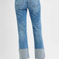 RISEN Full Size High Rise Ankle Straight Wide Cuffed Jeans Plus Size