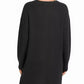 V-Neck Long Sleeve Ribbed Sweater Dress - DAVERRI FASHIONS