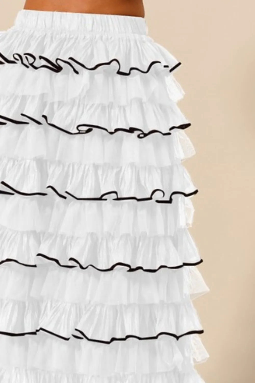 SO ME Layered Ruffled Tulle Maxi Skirt | Daverri Fashions