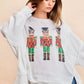 BiBi Christmas Sequin Nutcrackers Embroidery Sweatshirt - DAVERRI FASHIONS