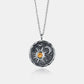 Alloy Inlaid Zircon Sun & Moon Necklace - DAVERRI FASHIONS