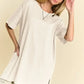 Davi & Dani Short Sleeve Side Slit T-Shirt with Pockets - DAVERRI FASHIONS