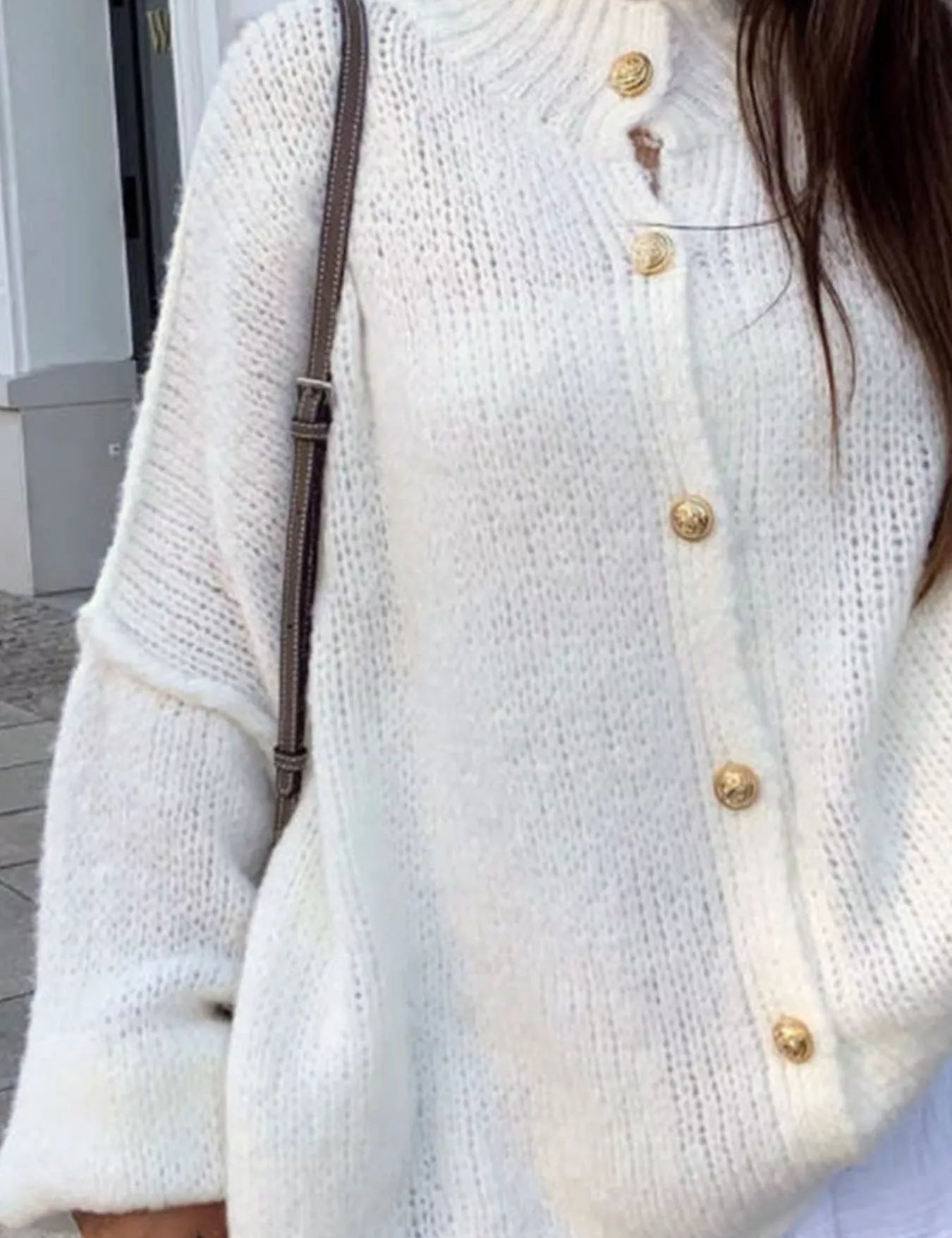 Oversized Knit Button-Down Batwing Sleeve Cardigan | Cardigans Daverri Fashions
