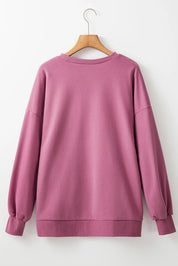 Round Neck Long Sleeve Sweatshirt | Sweatshirts Daverri Fashions