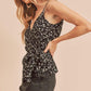Aemi + Co Ditsy Floral Surplice Adjustable Straps Cami - DAVERRI FASHIONS