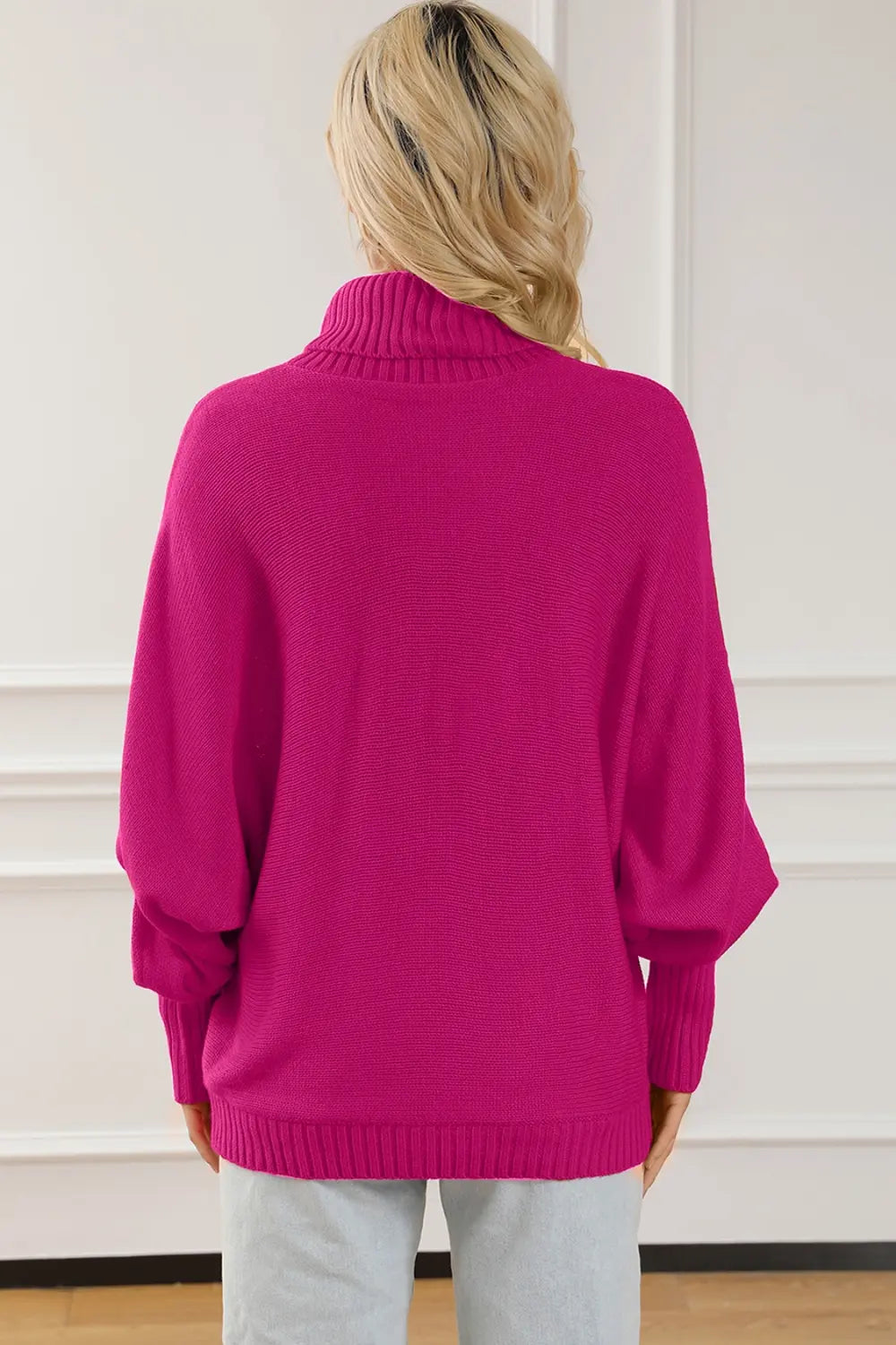 Merry Letter Embroidered High Neck Sweater | Sweaters Daverri Fashions