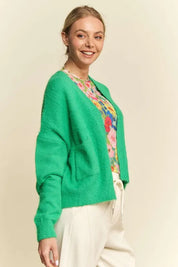 Davi & Dani Open Front Drop Shoulder Cardigan | Cardigans Daverri Fashions