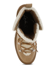 Omul Fleece & Faux Leather Boots | Boots Daverri Fashions