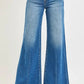 RISEN Full Size Mid Rise Wide Leg Jeans with Flared Look Plus Size - DAVERRI FASHIONS